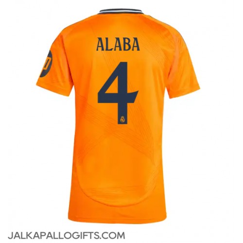 Real Madrid David Alaba #4 Vieraspaita Naiset 2024-25 Lyhythihainen